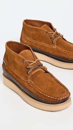 Find SEBAGO Suede Canoe Moc Boots on Editorialist. Upper: Suede. Smooth leather panels. Contrast stitching. Lace-up closure. Rubber sole. Imported, Mexico. This item cannot be gift-boxed. Brown Snip Toe Desert Boots For Outdoor, Brown Desert Boots With Snip Toe For Outdoor, Rugged Brown Boots With Leather Trim, Brown Outdoor Desert Boots, Brown Leather Moccasins With Vibram Sole, Brown Suede Moccasins With Vibram Sole, Brown Moc Toe Chukka Boots For Walking, Brown Moc Toe Boots With Leather Footbed, Brown Lace-up Outdoor Moccasins