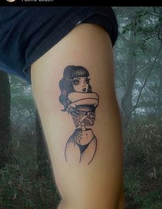 Pin Up Girl Tattoo, Armband Tattoo Design, Wicked Tattoos, Pin Up Tattoos, Stylist Tattoos, Girl Tattoo, Subtle Tattoos