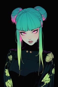 Magical Characters, Fantasy Cartoon, Kawaii Drawing, Cosplay Kawaii, Cyberpunk Girl, Naruto Cosplay, Digital Portrait Art, Cyberpunk Character