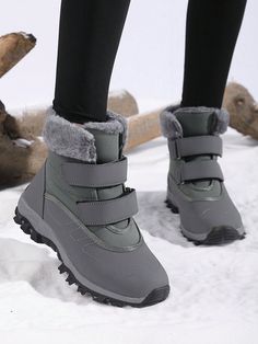 Women's Fashion Casual Ankle Snow Boots, Grey, Fleece Lining, Thick Warm Outdoor Sport Snowshoes Grey         Women Shoes, size features are:Bust: ,Length: ,Sleeve Length: Winter Hiking Boots With Closed Toe, Winter Hiking Boots Closed Toe, Gray Winter Boots For Outdoor Activities, Ankle-high Winter Hiking Boots, Ankle-high Hiking Boots For Winter, Winter Hiking Ankle-high Boots, Gray Round Toe Winter Boots, Gray Ankle-high Winter Boots, Gray Ankle Boots For Winter