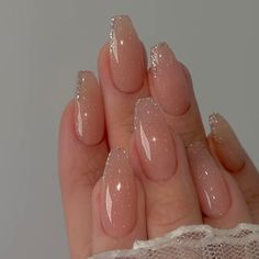 Formal Nails, Blush Nails, Pink Nail, Clear Nails