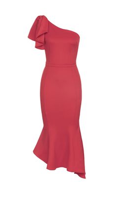 ONE SHOULDER FISHTAIL MAXI DRESS IN RED Fishtail Maxi Dress, Make Waves, Plus Size Shopping, All Eyes, Plus Dresses, Shoulder Design, Ruched Dress, Bandage Dress, Corset Dress