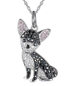 M1229BK-72401 Pet lovers theme dog necklace - chihuahua      Color: Black, Clear, Silver      Size: Pendant 0.66 x 1.18 inches  Necklace length 19.68 inches Please don't forget to include your apartment number on order if applicable. ******Our products are generally made of metal alloy (silver and copper and other metal alloy) with high quality plating(It will last for a long without tarnish). Lead and Nickel Compliant. Dog Pendant, Dog Necklace, Chihuahua Dogs, Fashion Jewelry Necklaces, Fashion Watches, Chihuahua, Animal Lover, Womens Necklaces, Jewelry Necklace Pendant