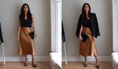 Luxurious, opulent, sumptuous, lavish, classy - these are just some of the words that come to mind when I think about slip skirts. Find out how to style them here. Slip Skirt Outfit, Silk Skirt Outfit, Circle Skirt Tutorial, Satin Slip Skirt, Midi Skirt Outfit