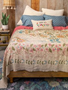 Gauze Coverlet|Cream-view 1 Cute Bedding, Tapestry Blanket, Boho Bedding, Mandala Print, Printed Sheets, Printed Curtains, Bedroom Collection