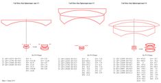 the diagram shows how to draw an object with two different angles and measurements for each piece