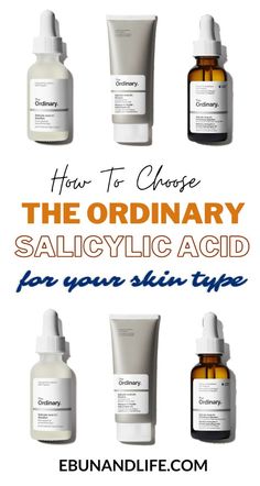 If you're confused about all three of The Ordinary Salicylic Acid products, here's a nifty guide for all skin types Korean Sunscreen, Combination Skin