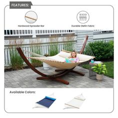 The Ceara outdoor hammock adds comfort to the quality time that you spend outdoors. This versatile double hammock for outside can accent your patio furniture, add more comfort to your backyard, or be your go-to lounge spot on the porch. Bring it along while traveling and relax near the campfire with this comfortable tree hammock. This quilted hammock has zinc plated hardware for a longer outdoor life. Hand crafted with resistant olefin fabric Color - Cream White Size - Double Hammock, 55 x 82 In Tree Hammock, Patio Hammock, Outdoor Hammock, Double Hammock, Patio Swing, Hammock Stand, Hammock Chair, The Porch, White Quilt