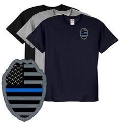 "Thin Blue Line Distressed Flag Police Badge Embroidered Tee Shirt This is Not Screen Printed or a Cheap Patch Short Sleeve Tee / 50/50 / Size Med. to 5XL Available in Black, Navy Blue & Sport Gray SHIPPING / POSTAL SERVICE ISSUES Once your order is handed over to the Postal Service (verified by Tracking Info) it is out of our hands and the responsibility of the Postal Service. Phoenix Graphics is not responsible or liable for the actions of the Postal Service, including but not limited to: Embroidered Tee Shirt, Police Badge, Embroidered Tee, Pique Polo Shirt, Postal Service, Star Shirt, Blue Line, 50 50, Star Fashion