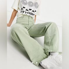 Asos Design Tall High Rise Relaxed Dad Jeans In Sage Corduroy - 30 Nwt Never Worn Smoke Free Cheap Trendy Relaxed Fit Bottoms, Cheap Green Pants, Cheap Cotton Bottoms Mid-thigh Length, Cheap Casual H&m Bottoms, Sage Green Plaid Pants, Cheap High-cut Leg Women's Bottoms, Casual Cheap Bottoms With Standard Cut Leg, Trendy Mid-rise Bottoms At Cheap Price, Cheap Casual Bottoms With Standard Cut Leg