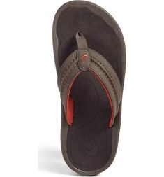 Hokua Flip Flop, Alternate, color, DARK JAVA FAUX LEATHER Brown Cushioned Flip Flops For Surfing, Brown Synthetic Slippers With Arch Support, Outdoor Synthetic Slippers With Arch Support, Brown Flip Flops With Ortholite Insole, Casual Foam Flip Flops With Textured Footbed, Synthetic Open Toe Flip Flops For Surfing, Comfortable Synthetic Flip Flops With Ortholite Insole, Comfortable Cushioned Sandals For Surfing, Brown Open Toe Flip Flops With Arch Support