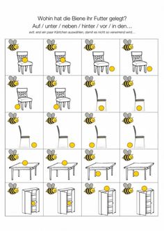 the worksheet shows how to draw a table and chairs with different shapes, sizes and