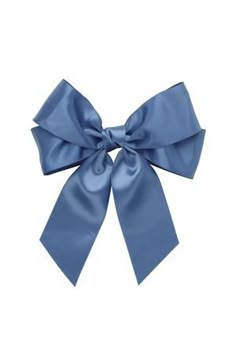 a large blue bow on a white background