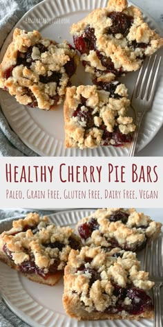 Healthy cherry pie bars Cherry Recipes Vegan, Cherry Recipes Gluten Free, Cherry Recipes Healthy, Cherry Pie Bars Recipe, Pie Bars Recipe