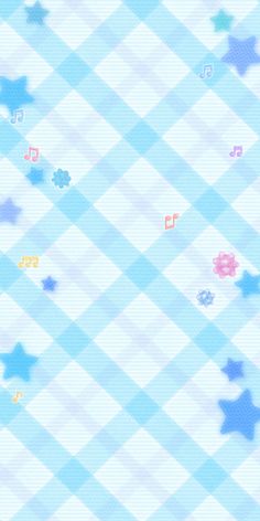 an abstract blue and white checkered background with stars