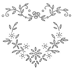 a heart shaped frame with flowers and leaves in the shape of a wreath on a white background