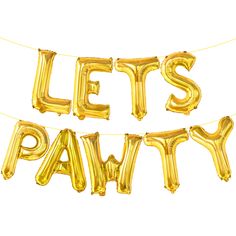 PRICES MAY VARY. SHINY GOLD LETS PAWTY LETTER BALLOONS - Whether you're throwing first birthday party for your puppy or celebrating another year with your furry friend, our green dog birthday party supplies are perfect choice. This picture worth Lets Pawty birthday banner kit for dog decorations, Lets pawty birthday decorations are sure to make furry friend feel loved and celebrated on their special day. Give your dog a birthday party to remember with our fun Lets Pawty birthday decorations, dog Dog Birthday Banner, Paw Patrol Party Supplies, Paw Patrol Balloons, Lets Pawty, Paw Patrol Birthday Decorations, Ballon Banner, Dog's Birthday, Paw Patrol Decorations, Dog Themed Parties