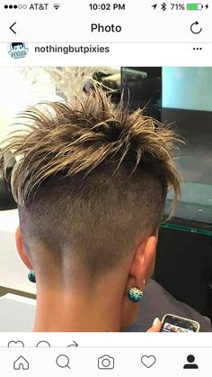 Pixie Hairstyles With Undercut, Short Cuts For Women, Extreme Hairstyles, Please Do Not Disturb, Funky Short Hair, Mohawks, Short Hair Undercut, Super Short Hair, Funky Hairstyles