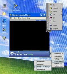 windows media player running on the desktop