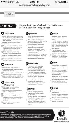 a black and white checklist with the text, it's your last year of school now is the time to complete your college quest