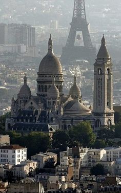 the eiffel tower towering over the city of paris