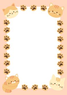 a frame with cats and paws on it