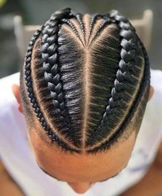 Boy Braid Styles, African American Braided Hairstyles, Braids With Shaved Sides, Black Men Hairstyles