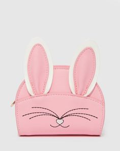 Pink Sienna Bunny Purse | colette hayman – colette by colette hayman Pink Wallets, Bunny Purse, Faux Leather Handbag, Vegan Leather Bag, Trim Nails, Gym Bags, Work Bags, Bags Travel, Love Design