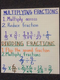 a white piece of paper with multiplying fractions written on it