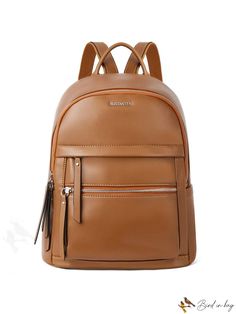 BirdinBag - Stylish BOSTANTEN Genuine Leather Womens Small Fashion Backpack Purse Travel Satchel For Back To School, Back To School Leather Softback Bag, Back To School Softback Leather Bag, Brown Softback Shoulder Bag For Back To School, Back To School Brown Softback Shoulder Bag, Leather Bag With Zipper Pocket For Back To School, Leather Softback Bag With Zipper Closure, Brown Shoulder Bag With Zipper For Back To School, On-the-go Bags For Back To School