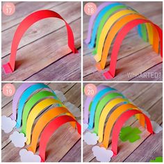 how to make a paper rainbow arch for st patrick's day or st patrick's day