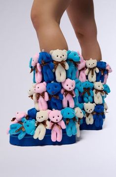 AZALEA WANG HONEY PIE TEDDY BEAR FLAT BOOT IN MULTI Winter Shoes Women, Doll Boots, Honey Pie, Custom Shoes Diy, Diy Sneakers, Creative Shoes, Pretty Shoes Sneakers, Shoes Heels Classy, Shoes Outfit Fashion