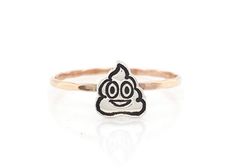 Poop Emoji Gag Gift Kawaii Poo Emoji Emoji Jewelry Poop - Etsy Emoji Jewelry, Emoji Ring, Quirky Ring, Emoji Party, Poop Emoji, Charm Ring, Ring Shank, Midi Ring, Professional Jewelry