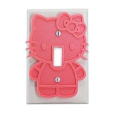 a pink hello kitty light switch plate cover