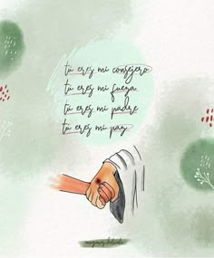 a drawing of two hands holding each other's hand with the words, to say me congratulations to my friends