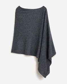 J.Crew: Cashmere-wool Blend Poncho For Women Oversized Cashmere Poncho, Chic Cashmere Shawl, Elegant One-size Cashmere Poncho, Elegant One-size Cape Poncho, Elegant One Size Cape Poncho, Elegant One-size Poncho For Layering, Elegant One Size Poncho For Layering, Elegant Solid Poncho For Fall, Chic One-size Cape Poncho