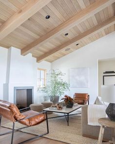 a living room filled with furniture and a fire place