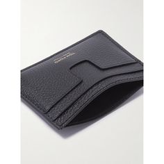 TOM FORD's cardholder has been crafted in Italy using the same careful attention to detail the label applies to its impeccable tailoring. Simply detailed with gold branding, it's made from full-grain leather and fitted with four card slots, two of which are notched for easier access. Designer Leather Card Holder With Logo, Classic Black Card Holder With Logo Plaque, Luxury Business Card Holder With Coin Pocket, Modern Rectangular Card Holder With Logo Plaque, Modern Business Card Holder With Logo Plaque, Designer Leather Card Holder With Card Slots, Leather Card Holder With Logo Plaque For Everyday, Luxury Leather Card Holder With Coin Pocket, Classic Formal Card Holder With Logo Plaque