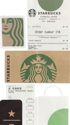 starbucks gift cards and other items are shown