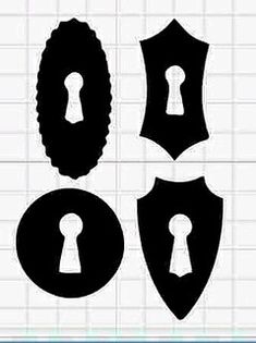 the silhouettes of different types of keys