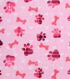 pink mickey mouse and paw prints with hearts