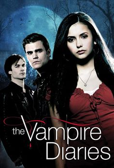 the vampire series poster with two people standing next to each other