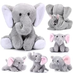 PRICES MAY VARY. Adorable elephant set: you will receive 1 piece of grey and white large elephant and 4 pieces of grey and pink little elephants, which are sufficient to meet different people's preferences and you can also share them with good friends to play together Zipper design: there is a zipper on the back of the large elephant body, when you open the zipper, you will see 4 pieces of lovely little elephants inside it; The design is very convenient and portable, and these toys will not occu Fox Stuffed Animal, Elephant Stuffed Animal, Duck Toy, Elephant Toy, Elephant Plush, Teddy Bear Stuffed Animal, Manhattan Toy, Circus Party, Zippered Pouch