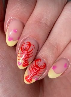 Aloha Nails, Almond Nails Pink, Cruise Nails, Beachy Nails, Boho Nails, Cute Spring Nails, Really Cute Nails, Acrylic Nails Coffin Pink