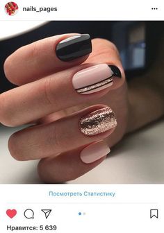 Идеи дизайна ногтей - фото,видео,уроки,маникюр! Easy Manicure, Elegant Nail Designs, Winter Nail Designs, Elegant Nails, Nail Arts