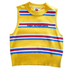 Nwt Tommy Hilfiger Yellow Strip Sweater Vest. Sz Xl. Paid $54.99. Tommy Hilfiger Spring Cotton Sweater, Tommy Hilfiger Cotton Sweater For Spring, Trendy Tommy Hilfiger Tops For Fall, Casual Tommy Hilfiger Sweater For Spring, Sleeveless Striped Winter Tops, Striped Sleeveless Tops For Fall, Sleeveless Striped Tops For Fall, Tommy Hilfiger Spring Crew Neck Tops, Tommy Hilfiger Crew Neck Tops For Spring