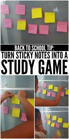 the back to school tip turn sticky notes into a study game