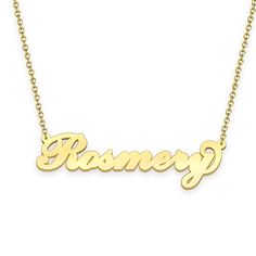 Rosmery name necklace Gold Custom Necklace, Personalized Gifts For Her 
								Add something extra special to your jewelry box with Name Necklace Official engravable necklaces.
								The Rosmery's 14k gold name necklace is best gifts for Rosmery. Name Necklace Official provides affordable engravable jewelry that won't 
								break the bank. In addition, these pieces make for very thoughtful and appreciated gifts for friends and family. 
								And whether valentine's day gifts, mother's day gifts, christmas gifts, wedding gifts, graduation gifts, birthday gifts,
								 NAME NECKLACE are all the best gift choice store. Engravable Jewelry, Name Necklace Gold, Gold Name Necklace, Personalized Gifts For Her, Engraved Jewelry, Gifts Birthday, Engraved Necklace, Necklace Personalized, Gifts Wedding