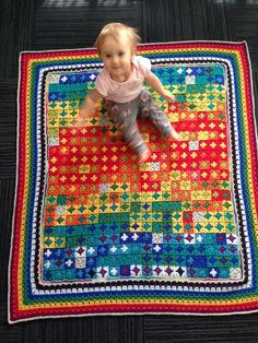 2015 weather blanket w/baby - Weather Blanket, Blanket Ideas, Crochet Afghans, Yarn Art, Knitted Blankets, Crochet Afghan