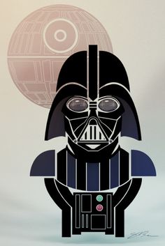 a darth vader poster with the word star wars on it